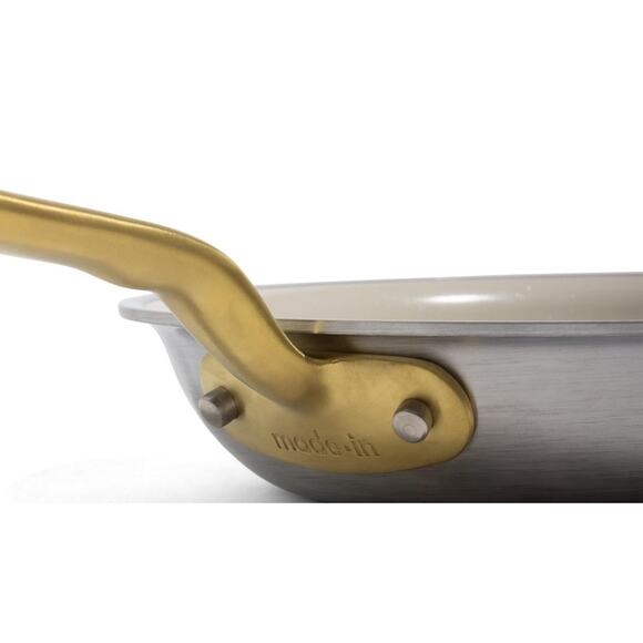 Made In Professional Cookware Ceramic Non-Stick Frying Pan 5-Ply Stainless Clad - Picture 3 of 5